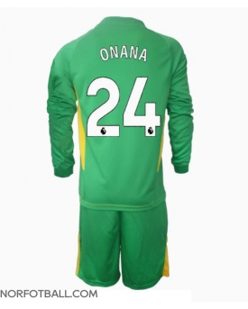 Billige Fotballdrakt Manchester United Andre Onana #24 Keeper Replika Tredjedraktsett Barn 2024-25 Langermet (med bukser)
